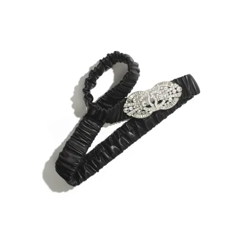 CHANEL Овчина Кожаные ремни Черный Женские