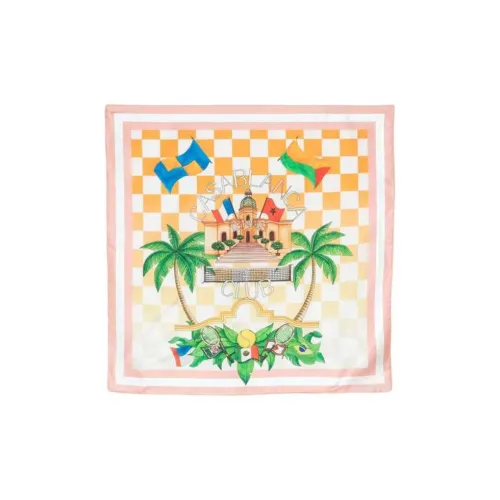 CASABLANCA Шелковые шарфы Многоцветные Мужские