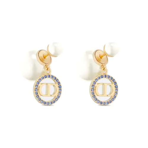 DIOR Смола Кристалл Металл Серьги Женские Многоцветные