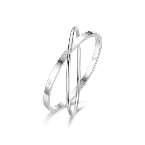 WANLIACC Сплав Двойной Браслет Loop Four Leaf Clover Женские