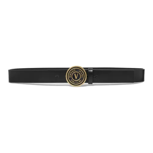 Versace Jeans Couture Ремни из коровьей кожи, черные, мужские