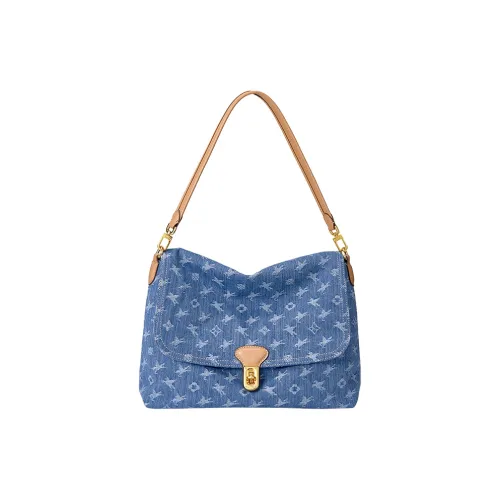 NUCELLE Сумка через плечо среднего размера женская нейлоновая синяя ночь сумрак черная