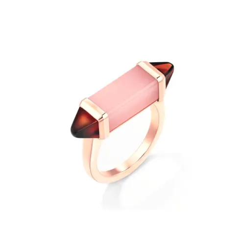 Cartier Кольцо Les Berlingots De Cartier Розовое Золото, Розовый Халцедон, Гранат