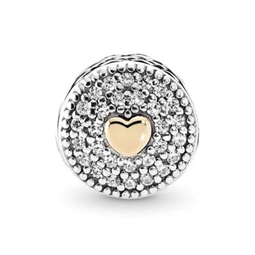 Pandora Стерлинговое серебро 925 пробы & 14K Золотой, Металл Ювелирные аксессуары Серебряный Женские
