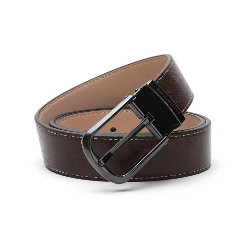 ELLE HOMME Ремень с застежкой модный сплав пряжка коровья кожа ремни мужской коричневый ширина 3,4 см