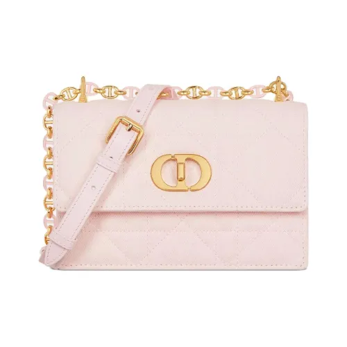 DIOR Деним Ткань Портативная Сумка через плечо Сумка на плечо Мини Женская Розовая