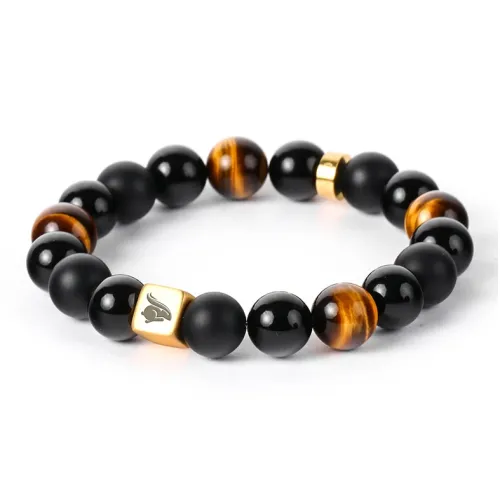 FOUNDIN Браслеты с камнем тигрового глаза Мужской