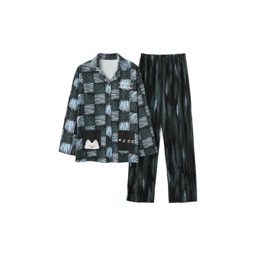 OEING Пижамный комплект Женские Карман Кошки