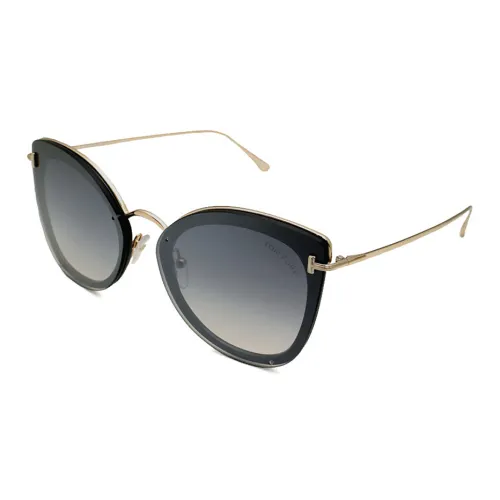 TOM FORD Пластик Кошачий глаз Солнцезащитные очки Женские Черный