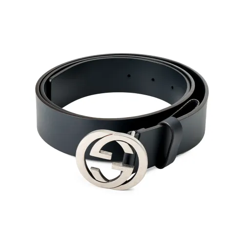 GUCCI Мужской Ремень из состаренной кожи с плавной застежкой двойной логотип GG кожаный ремень мужские ширина 3,5 см