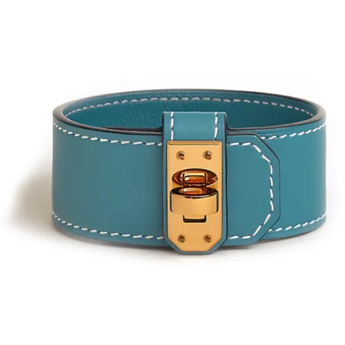 HERMES Телячья кожа Металл Браслеты Женские Синий