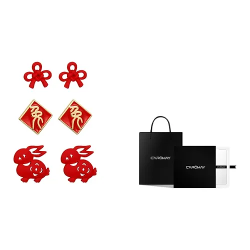 CAROMAY S925 Серебро Серьги-гвоздики Женские