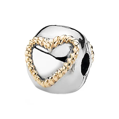 Pandora Стерлинговое серебро 925 пробы с 14K Золотой Ювелирные аксессуары Серебряный Женские