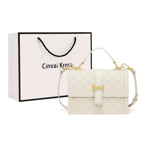 CinvaiKrose Сумка через плечо из коровьей кожи с синтетической кожей маленькая сумка для женщин цвет экрю белый и коричневый