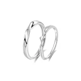 Переплетение Любовь Пара Кольцо (Серебро S925)