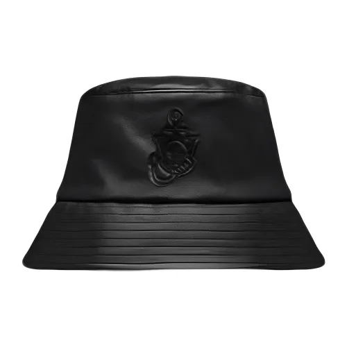 MONCLER Кожа Шляпы ведра Черный мужской