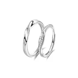 Мобиус Пара Кольцо (Серебро S925)