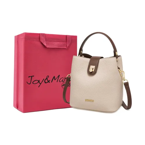 Joy Mario Коровья кожа Ведрообразная сумка Сумка через плечо Сумка для женщин Экрю Слоновая серый Жемчужно-синий Черный