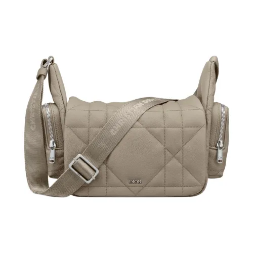 DIOR Телячья кожа Сумка через плечо Мужская Бежевая