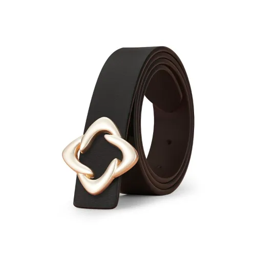 NIUMJ Золотой тон замковая цветочный деловой повседневный стиль плавная застежка кожа ремни женский ширина 2,8 см