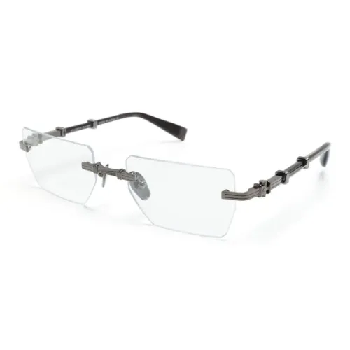 BALMAIN Титан Ацетат Нерегулярная форма Оправы для очков Женские Черный