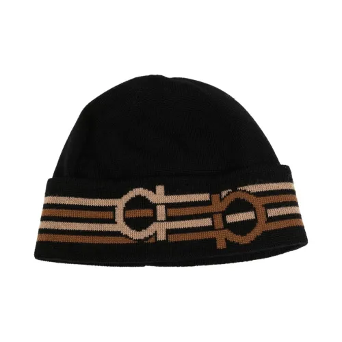 Ferragamo Шерстяные Бини Черные Мужские