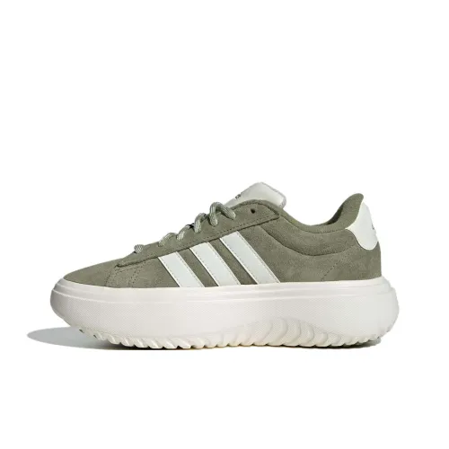 Adidas GRAND COURT PLATFORM Повседневный Низкий Топ Зеленый Белый Женский