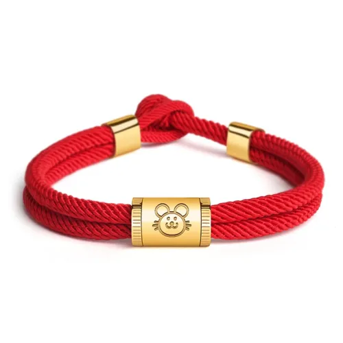 SUSOOK Красная нить Браслеты Унисекс Красный Золотой Черный