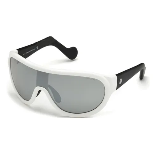 Moncler Пластик Нерегулярная форма Солнцезащитные очки Мужской Черный