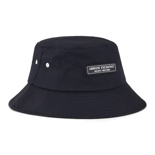 ARMANI EXCHANGE Нейлон Ведрообразные Шляпы Мужские Черные