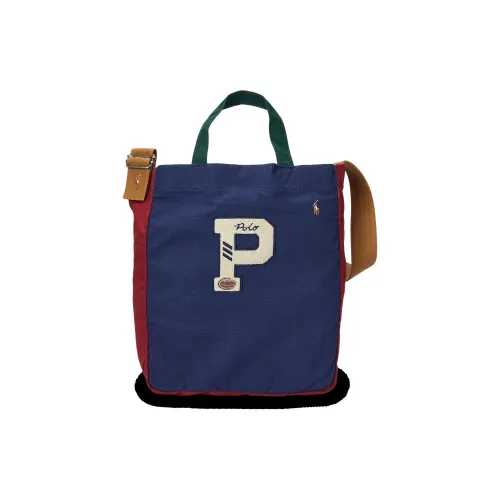 Ralph Lauren Холщовая сумка-тоут сумка для покупок сумка через плечо мужская сумка бордовый и темно-синий