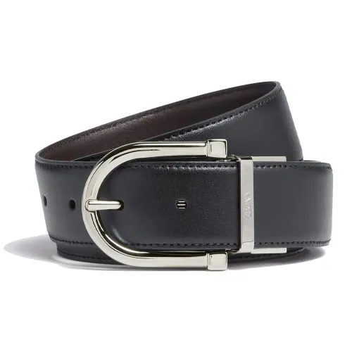 Ermenegildo Zegna Ремни из коровьей кожи, черные, мужские