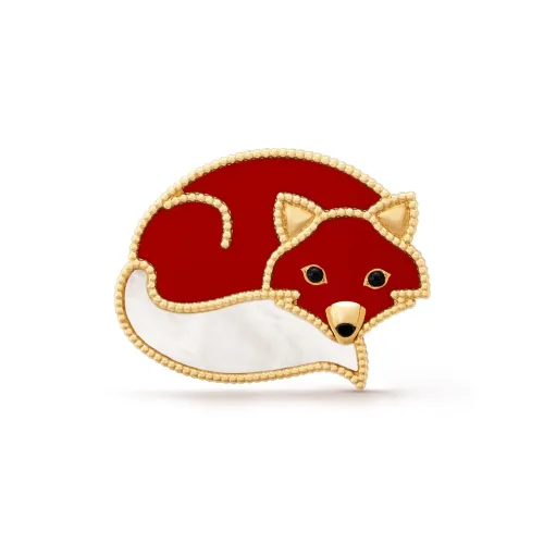 Van Cleef & Arpels Lucky Animals Collection Броши Красный Унисекс