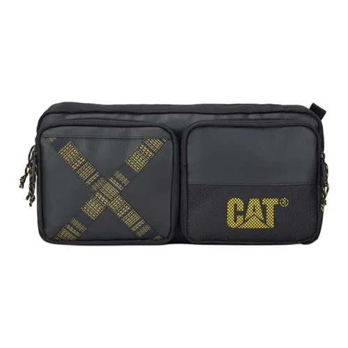 CAT 10L Sling Bag Сумка через плечо из полиэстера с ПУ (полиуретан) Черная Мужская