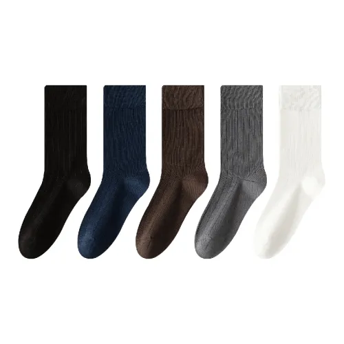 AUGUST Crew Socks Men's 5 Pack Mixed Colors AUGUST Носки Crew Мужские упаковка из 5 пар смешанные цвета