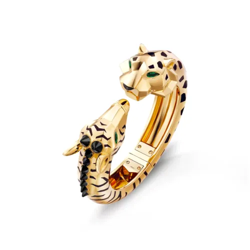 Cartier Браслет Etincelle De Cartier Желтое Золото, Оникс, Черный Лак, Гранат-цаворит