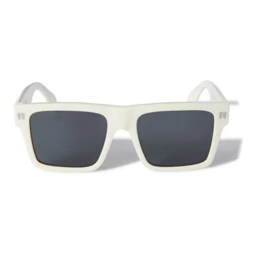 OFF Белый Ацетат Прямоугольные Солнцезащитные очки Унисекс Белый