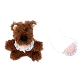 Коричневый+Розовый слюнявчики