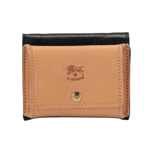 Il Bisonte Коровья кожа Трехсекционный кошелек Унисекс Черный Коричневый