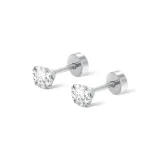 Пара круглых серьг-гвоздиков (7 мм)