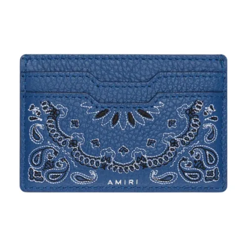AMIRI Кожа Держатель для карт Мужской Синий