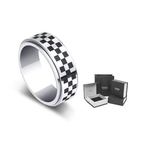 OWO Кольца из титанового стального серебра мужские