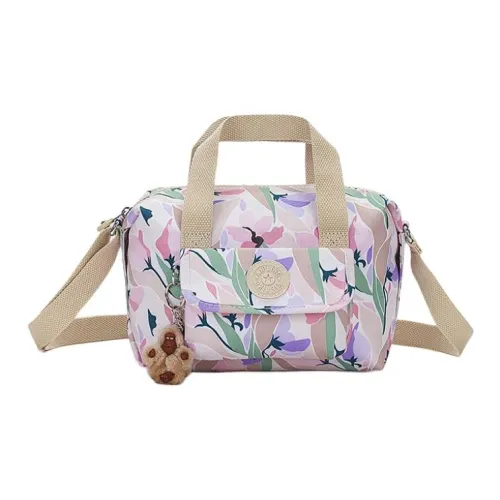 Kipling Полиэстер Сумка через плечо Сумка Маленькая Женская Светлый Песочный Бежевый Пэчворк Моранди С принтом