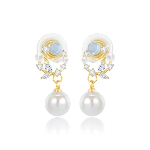 QIMEILA Искусственный жемчуг Заколка для волос Серьги On Женские