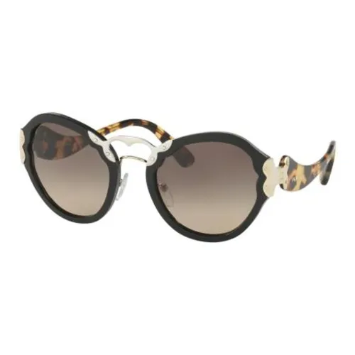 PRADA Пластик Нерегулярная форма Солнцезащитные очки Женские Коричневый