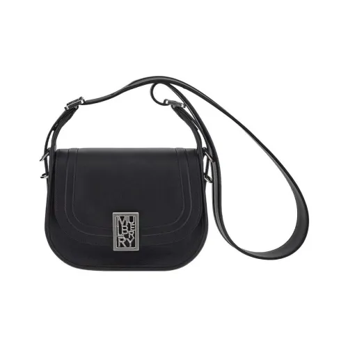 Mulberry Корова Кожа Доска для ноутбука Сумка через плечо Сумка на плечо Женская Черная