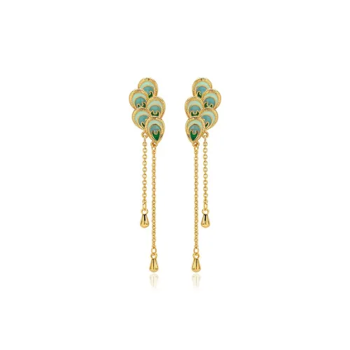 Fariya Серьги-булавки из стерлингового серебра 925 пробы с покрытием из медного 18K золота. Женские