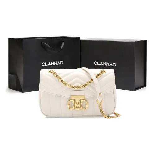 Clannad Коровья кожа Сумка через плечо Стандартная Женская Экрю