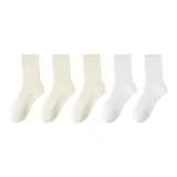 5 пар (Молочно-белый 3 - Белый 2)