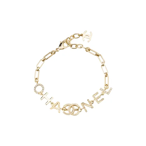 CHANEL Rhinestone Bracelets Золотой Женские